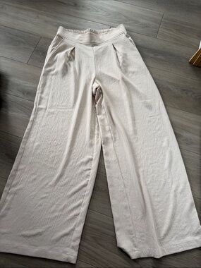 Max Studio Cream Wide-Leg Pull-On Pants